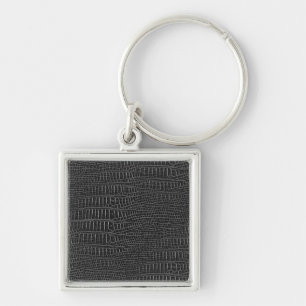 The Look of Black Realistic Alligator Skin Keychain