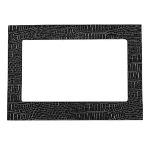 The Look of Black Realistic Alligator Skin Magnetic Frame