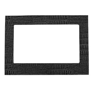 The Look of Black Realistic Alligator Skin Magnetic Frame