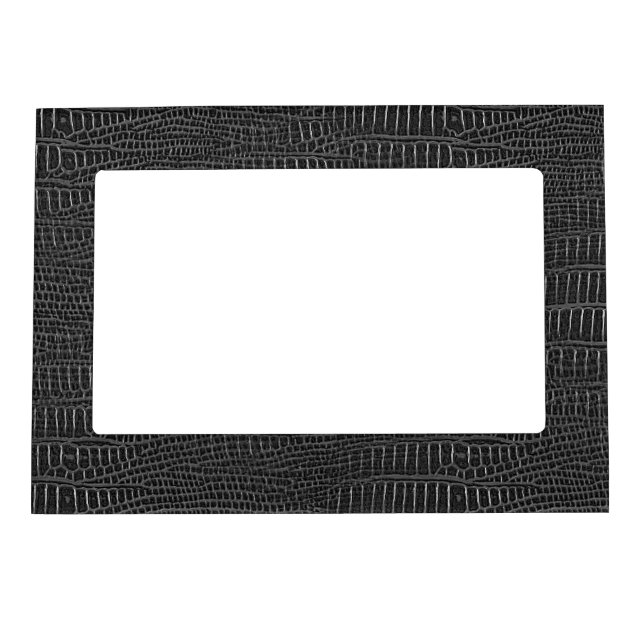The Look of Black Realistic Alligator Skin Magnetic Frame (Front)