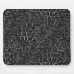 The Look of Black Realistic Alligator Skin Mouse Pad