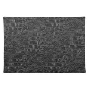The Look of Black Realistic Alligator Skin Placemat