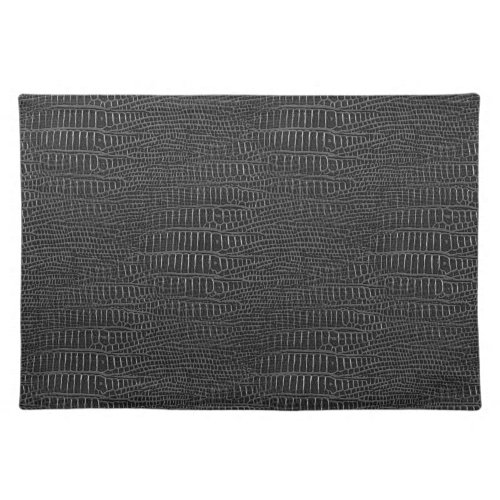The Look of Black Realistic Alligator Skin Placemat