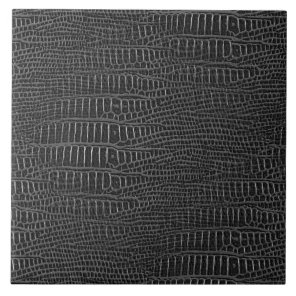 The Look of Black Realistic Alligator Skin Tile
