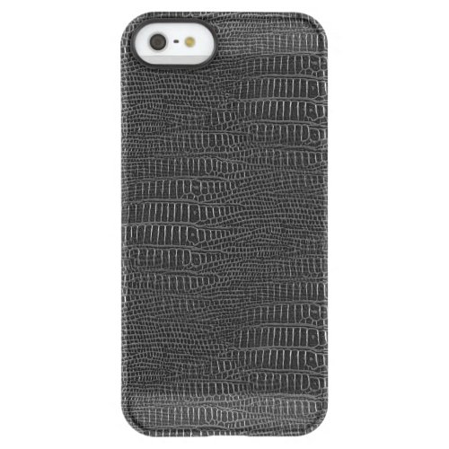 The Look of Black Realistic Alligator Skin Permafrost iPhone SE55s Case