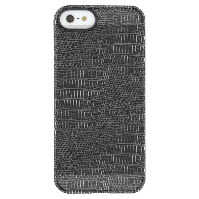 The Look of Black Realistic Alligator Skin Uncommon iPhone Case (Back)