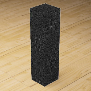 The Look of Black Realistic Alligator Skin Wine Box