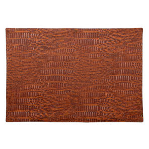 The Look of Brown Realistic Alligator Skin Cloth Placemat
