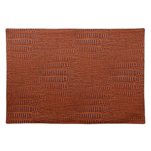 The Look of Brown Realistic Alligator Skin Cloth Placemat
