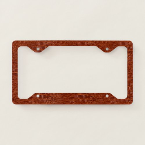 The Look of Brown Realistic Alligator Skin License Plate Frame