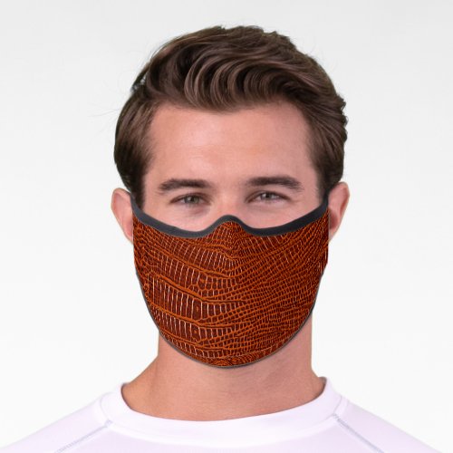 The Look of Brown Realistic Alligator Skin Premium Face Mask