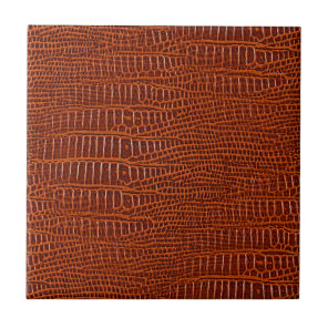 The Look of Brown Realistic Alligator Skin Tile