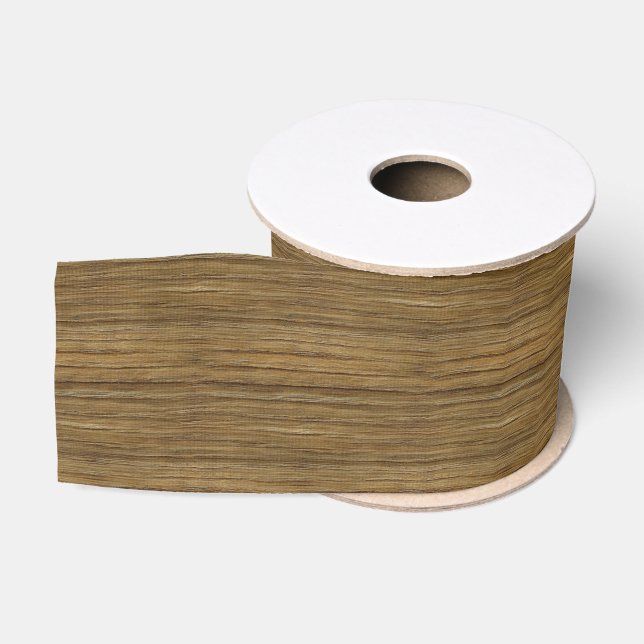 The Look of Driftwood Oak Wood Grain Texture Grosgrain Ribbon (Spool)