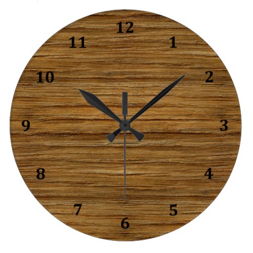 The Look of Driftwood Oak Wood Grain Texture Large Clock