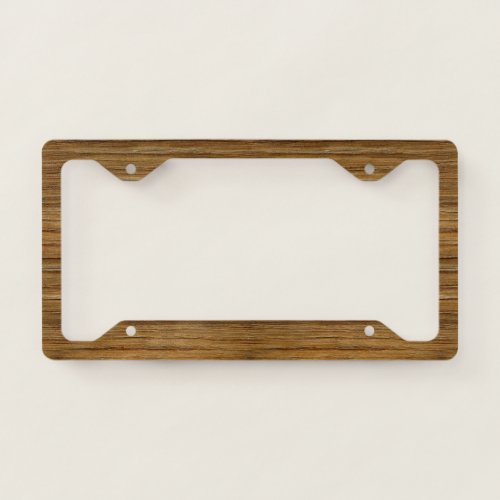 The Look of Driftwood Oak Wood Grain Texture License Plate Frame