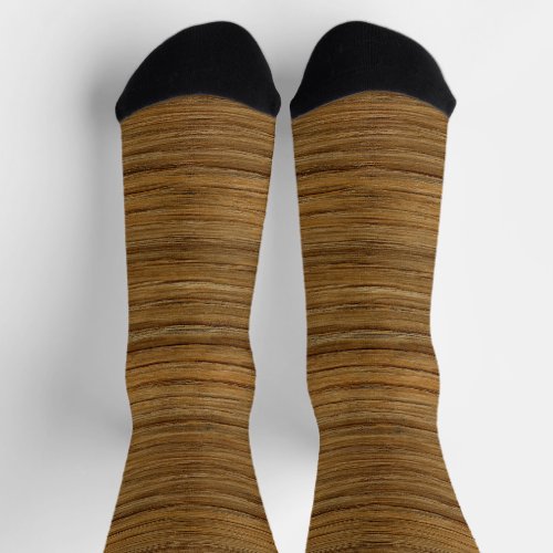 The Look of Driftwood Oak Wood Grain Texture Socks