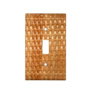 The Look of Lacquer Wicker Basketweave Texture Light Switch Cover