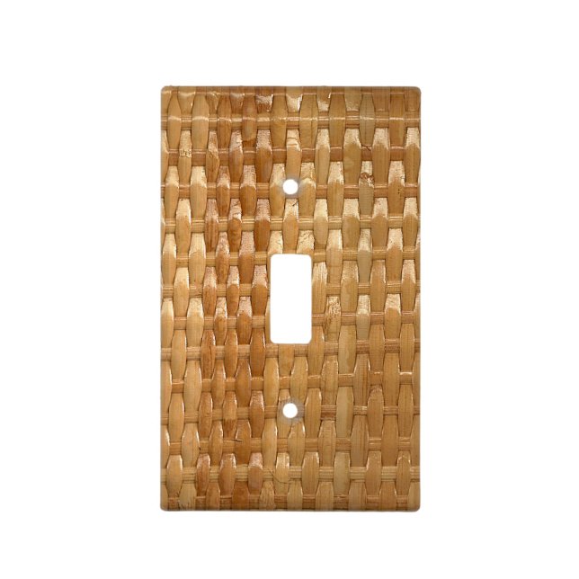 The Look of Lacquer Wicker Basketweave Texture Light Switch Cover (Front)