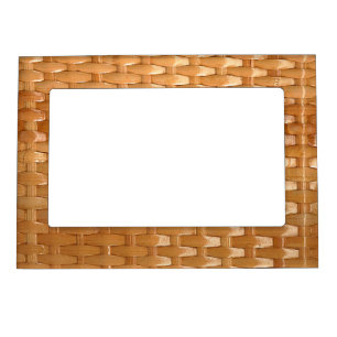 The Look of Lacquer Wicker Basketweave Texture Magnetic Photo Frame