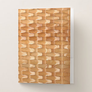 The Look of Lacquer Wicker Basketweave Texture Pocket Folder