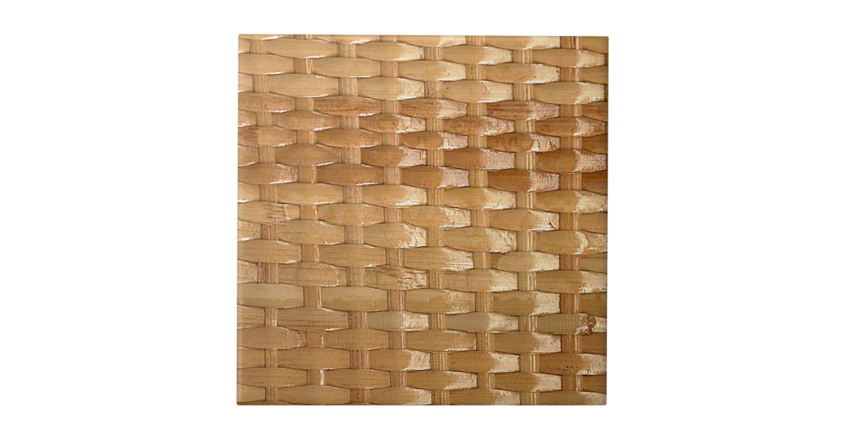 The Look of Lacquer Wicker Basketweave Texture Tile Zazzle
