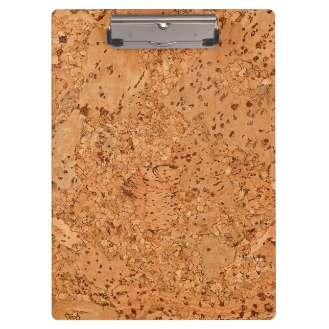 The Look of Macadamia Cork Burl Wood Grain Clipboard (Front)