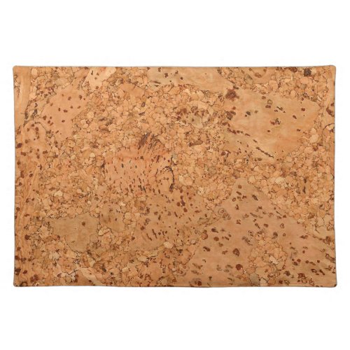 The Look of Macadamia Cork Burl Wood Grain Cloth Placemat