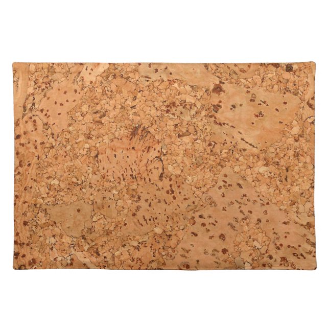 The Look of Macadamia Cork Burl Wood Grain Cloth Placemat (Front)