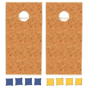 The Look of Macadamia Cork Burl Wood Grain Cornhole Set