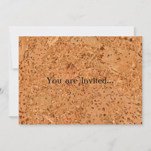 The Look of Macadamia Cork Burl Wood Grain Invitation