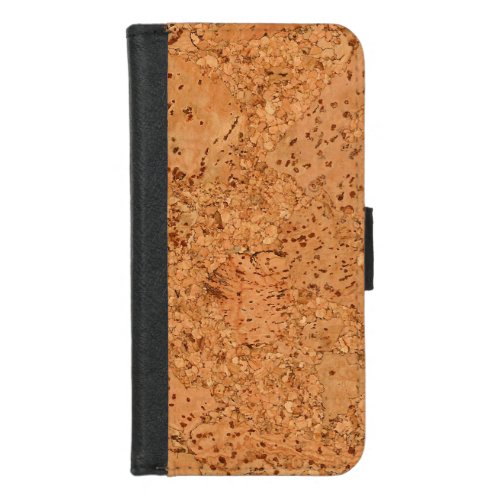 The Look of Macadamia Cork Burl Wood Grain iPhone 87 Wallet Case