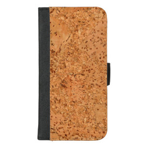 The Look of Macadamia Cork Burl Wood Grain iPhone 8/7 Plus Wallet Case