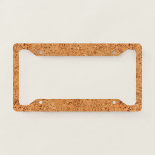 The Look of Macadamia Cork Burl Wood Grain License Plate Frame