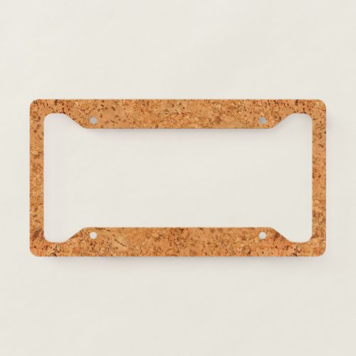 The Look of Macadamia Cork Burl Wood Grain License Plate Frame