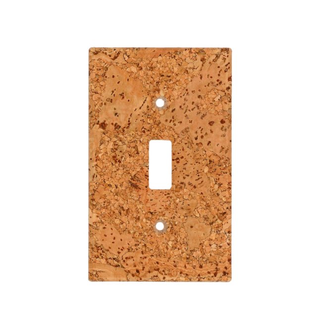 The Look of Macadamia Cork Burl Wood Grain Light Switch Cover (Front)