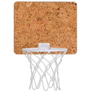 The Look of Macadamia Cork Burl Wood Grain Mini Basketball Hoop