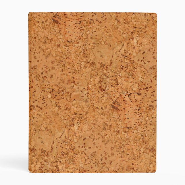The Look of Macadamia Cork Burl Wood Grain Mini Binder (Front)