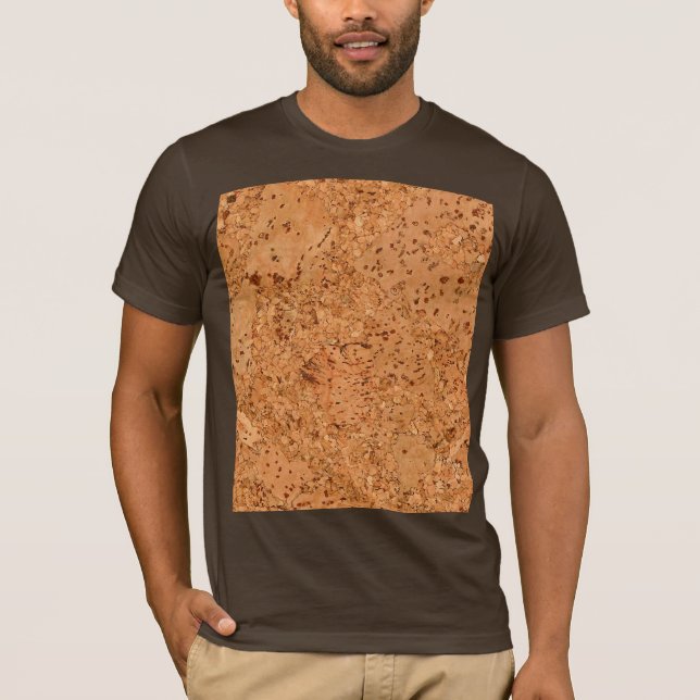 The Look of Macadamia Cork Burl Wood Grain T-Shirt (Front)