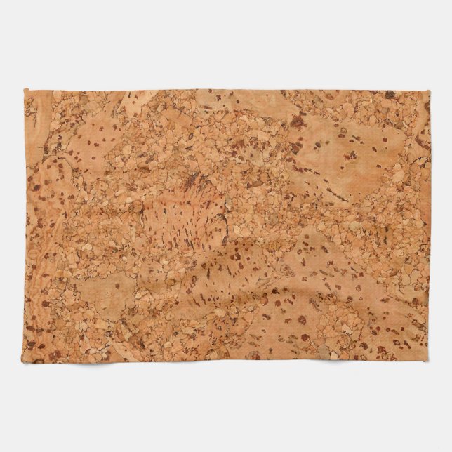 The Look of Macadamia Cork Burl Wood Grain Towel (Horizontal)