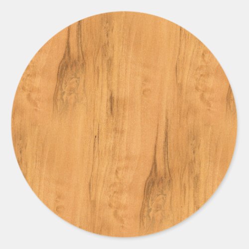 The Look of Maple Wood Grain Texture Classic Round Sticker