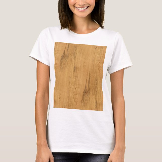 The Look of Maple Wood Grain Texture T-Shirt (Front)