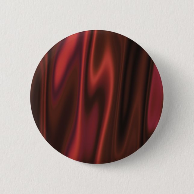 The Look of Smooth Red Satin Fabric in Folds Pinback Button (Front)