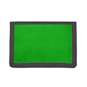 The look of Snuggly Bright Neon Green Suede Tri-fold Wallet