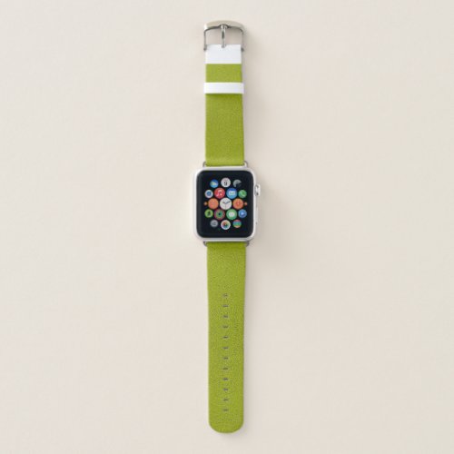 The look of Snuggly Chartreuse Green Suede Apple Watch Band