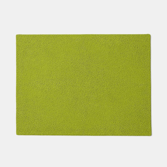 The look of Snuggly Chartreuse Green Suede Doormat (Front)