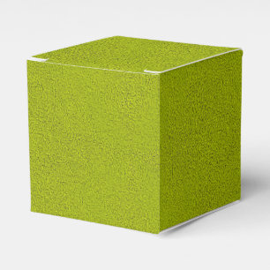 The look of Snuggly Chartreuse Green Suede Favor Boxes