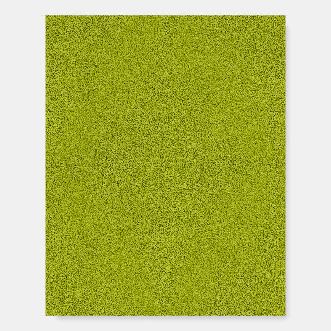 The look of Snuggly Chartreuse Green Suede Foam Board (Front)
