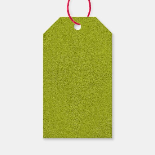 The look of Snuggly Chartreuse Green Suede Gift Tags