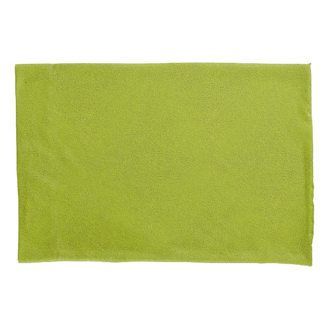 The look of Snuggly Chartreuse Green Suede Pillow Case (Front)