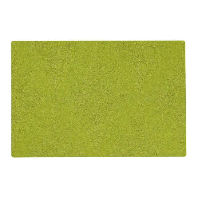 The look of Snuggly Chartreuse Green Suede Placemat (Front)